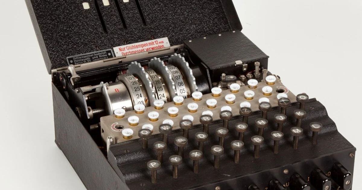 Enigma M3 cipher machine emulator with keyboard and lampboard